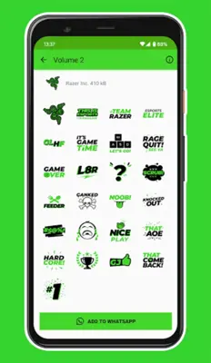 Razer Stickers android App screenshot 1